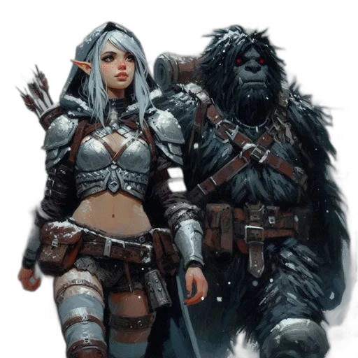 fantasy art, concept art, comic book art, pixel art transparent PNG cut-out