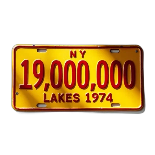 vintage, license, plate, yellow transparent PNG cut-out