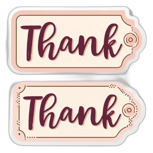 thank, stickers, birthday, party transparent PNG cut-out