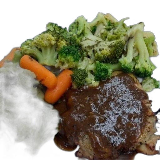 food, photorealistic, plate, broccoli transparent PNG cut-out