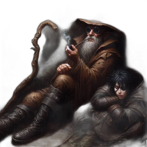 concept art, fantasy art, photorealistic, elder transparent PNG cut-out