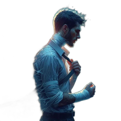 staff, jacket, robot, face transparent PNG cut-out