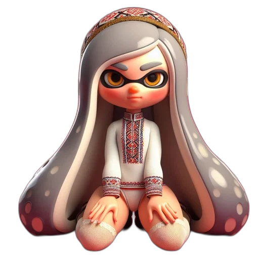 dress, staff, creature, weapon transparent PNG cut-out