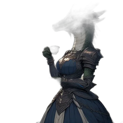 dress, mask, dragon, staff transparent PNG cut-out