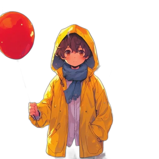 umbrella, jacket, staff, watercolor transparent PNG cut-out