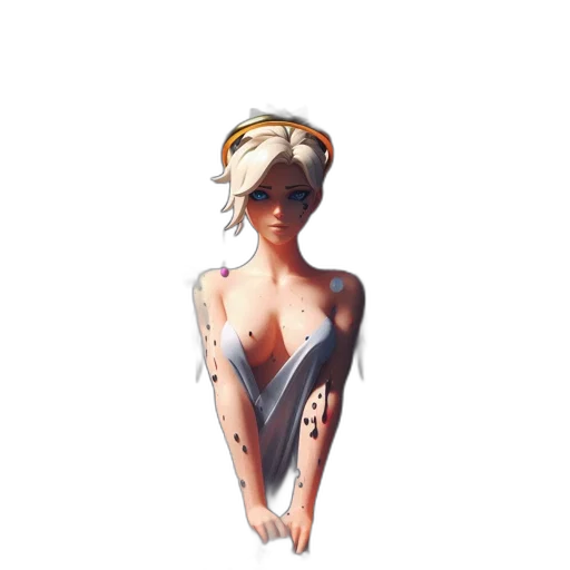 dress, hat, staff, jewelry transparent PNG cut-out