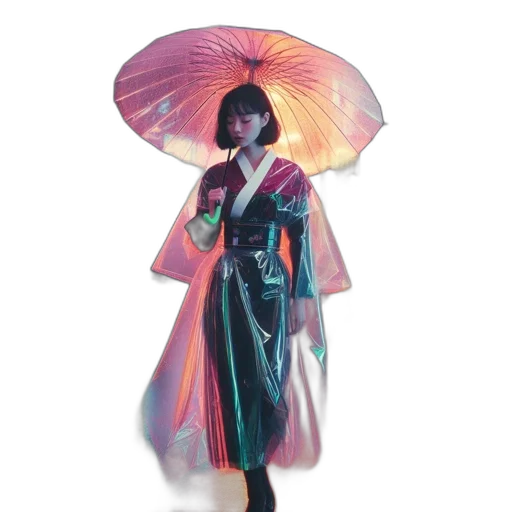 umbrella, dress, jacket, staff transparent PNG cut-out