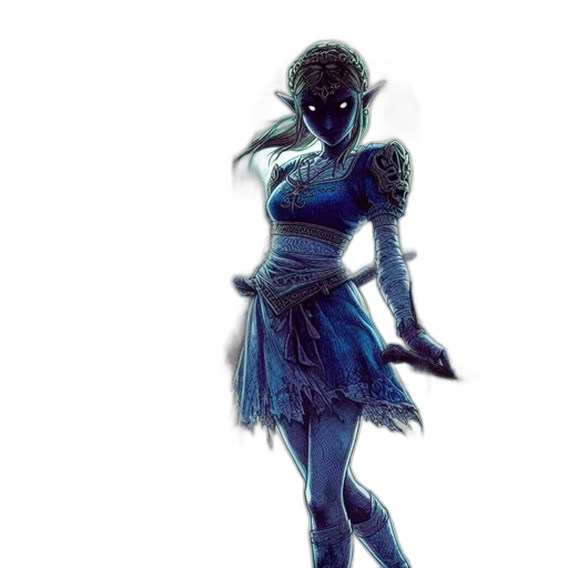 dress, mask, creature, staff transparent PNG cut-out