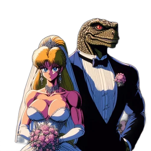 dress, animal, concept art, vaporwave transparent PNG cut-out