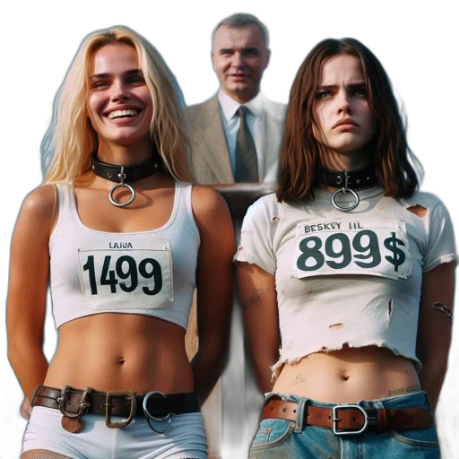 photorealistic, concept art, two, women transparent PNG cut-out