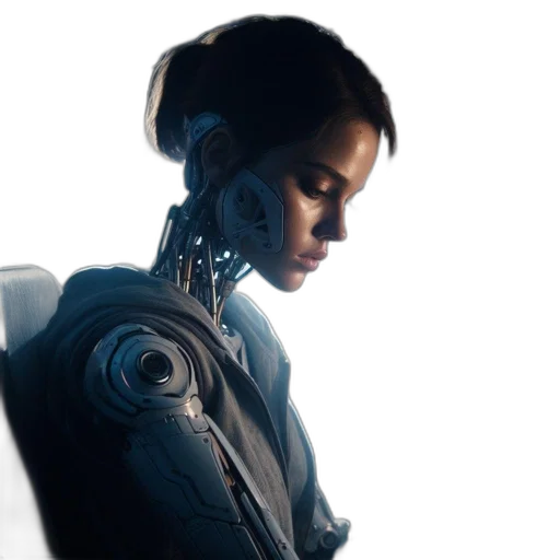 robot, face, jacket, concept art transparent PNG cut-out