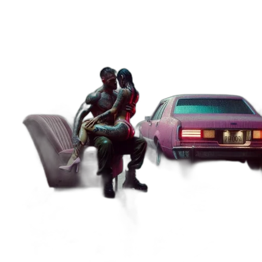 car, robot, furniture, concept art transparent PNG cut-out