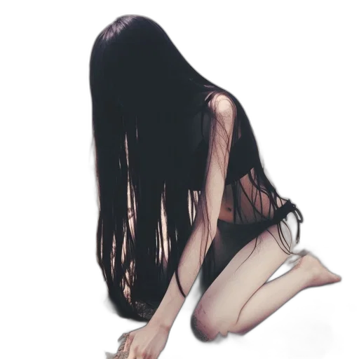 hair, dress, creature, mask transparent PNG cut-out