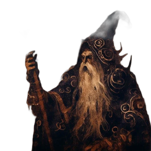 mask, hair, dragon, staff transparent PNG cut-out