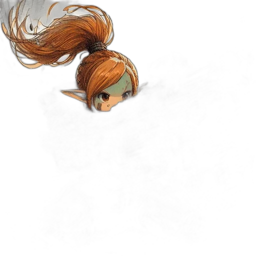 hair, mask, crown, creature transparent PNG cut-out