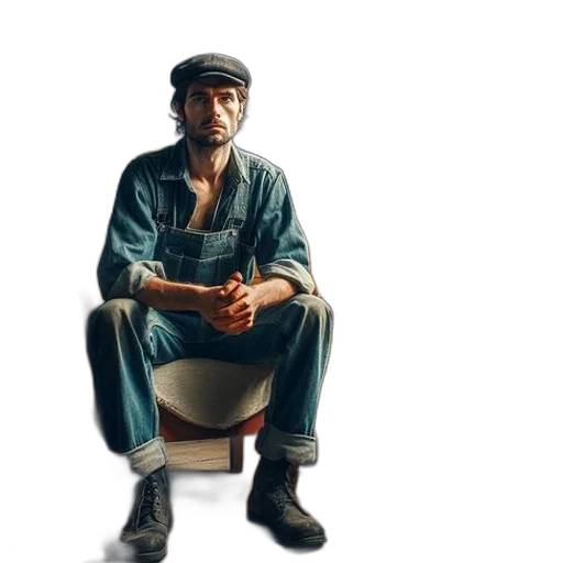 hat, jacket, photorealistic, concept art transparent PNG cut-out