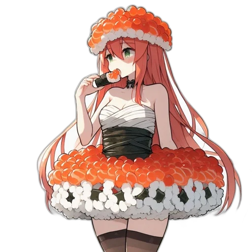 dress, hat, food, creature transparent PNG cut-out