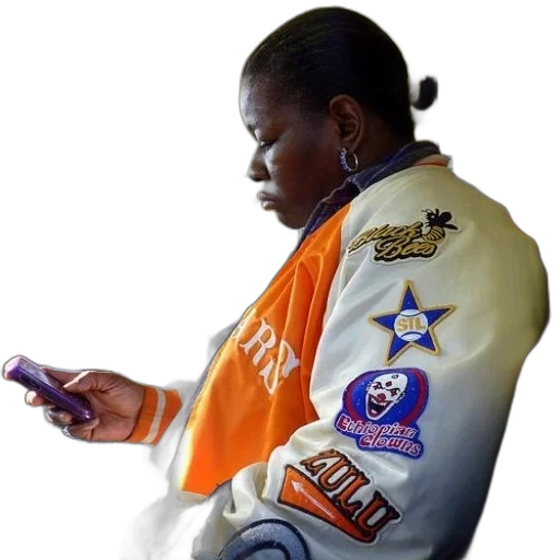 jacket, staff, woman, wearing transparent PNG cut-out