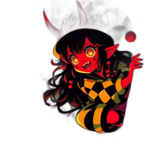 creature, dragon, mask, staff transparent PNG cut-out