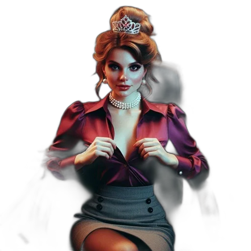 crown, jacket, dress, hat transparent PNG cut-out