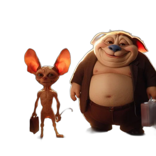 animal, creature, concept art, 3d render transparent PNG cut-out