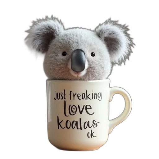 cute, bear, mug, saying transparent PNG cut-out