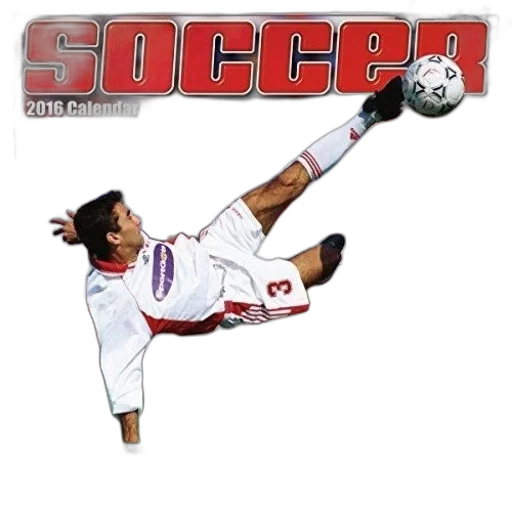 2016, soccer, calendar, featuring transparent PNG cut-out