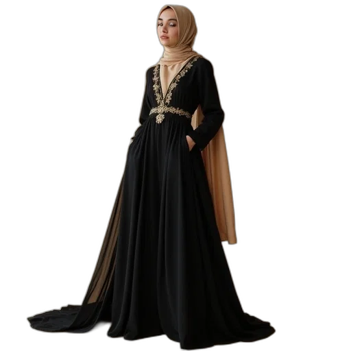 dress, concept art, dark, black transparent PNG cut-out