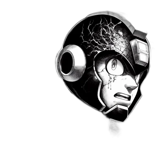mask, robot, face, comic book art transparent PNG cut-out