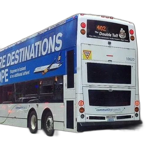 3d render, concept art, photorealistic, double-decker transparent PNG cut-out