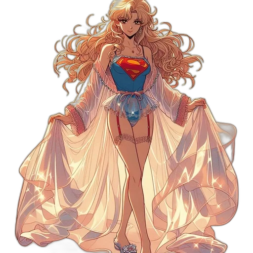 dress, concept art, comic book art, pixel art transparent PNG cut-out