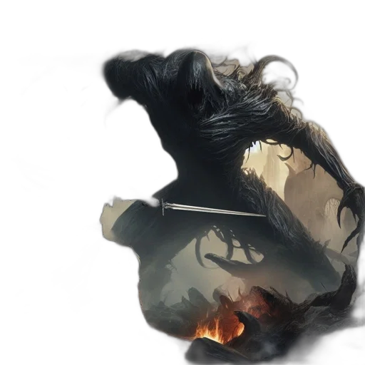 dragon, mask, creature, hair transparent PNG cut-out