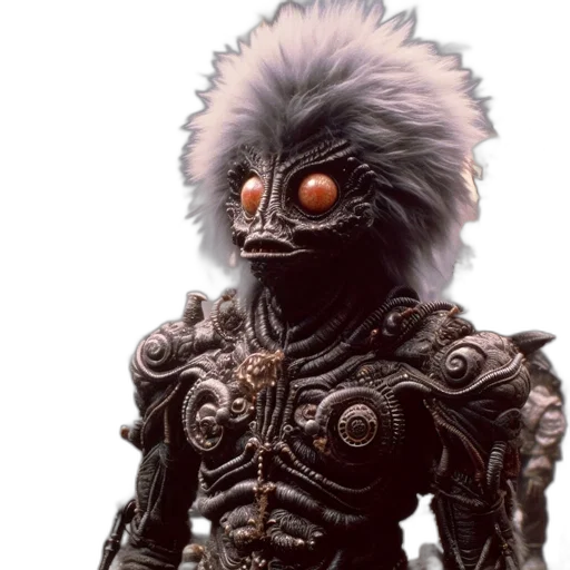 robot, mask, creature, staff transparent PNG cut-out