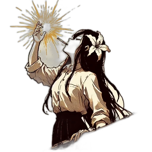 staff, crown, hair, mask transparent PNG cut-out