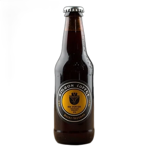 bottle, dark, beer, label transparent PNG cut-out