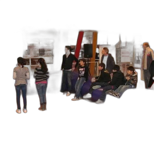 concept art, photorealistic, 3d render, city street transparent PNG cut-out