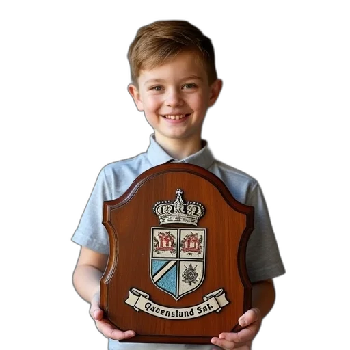 crown, boy, smiling, holding transparent PNG cut-out