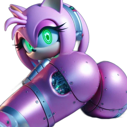 robot, weapon, staff, 3d render transparent PNG cut-out