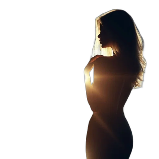 dress, jewelry, hair, staff transparent PNG cut-out