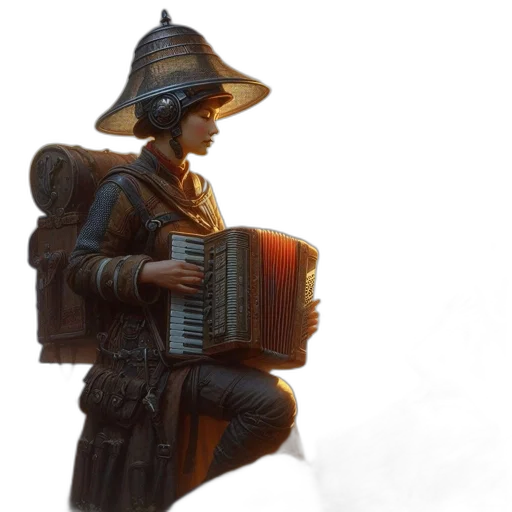 hat, staff, weapon, robot transparent PNG cut-out