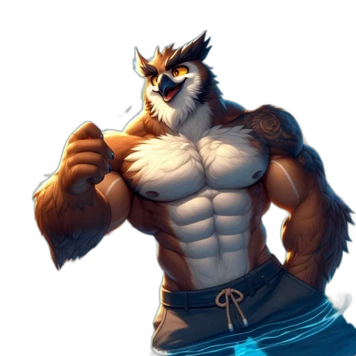 animal, staff, creature, fantasy art transparent PNG cut-out