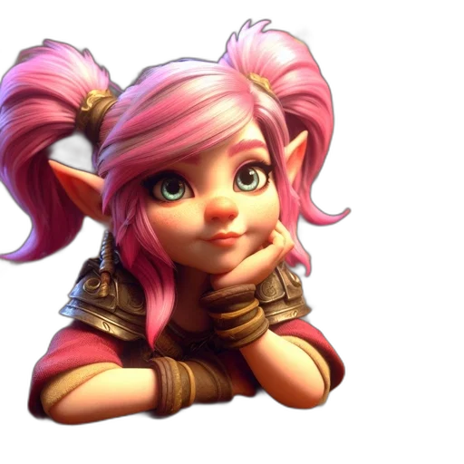 face, staff, fantasy art, 3d render transparent PNG cut-out