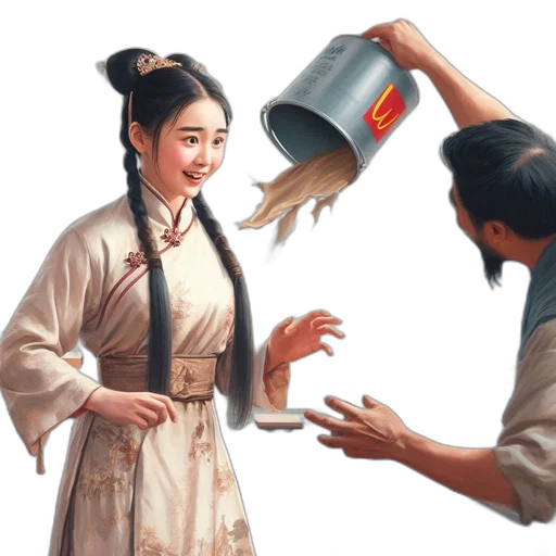 staff, weapon, food, oil painting transparent PNG cut-out