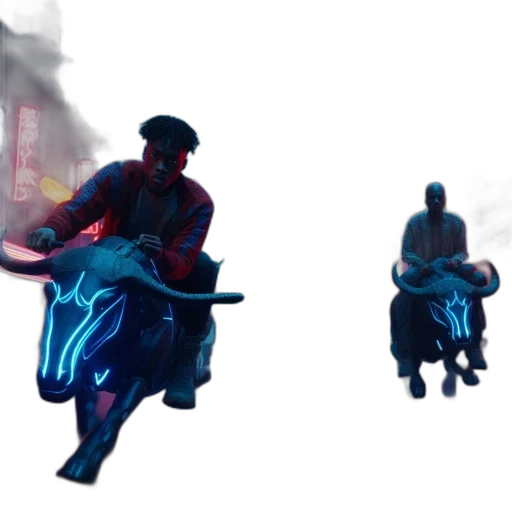 car, concept art, cyberpunk, 3d render transparent PNG cut-out