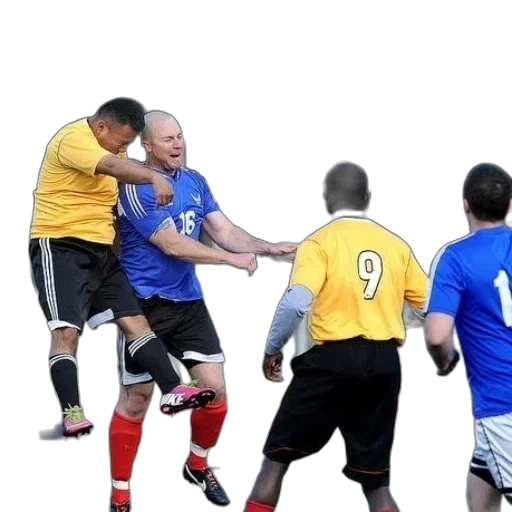 staff, two, soccer, players transparent PNG cut-out