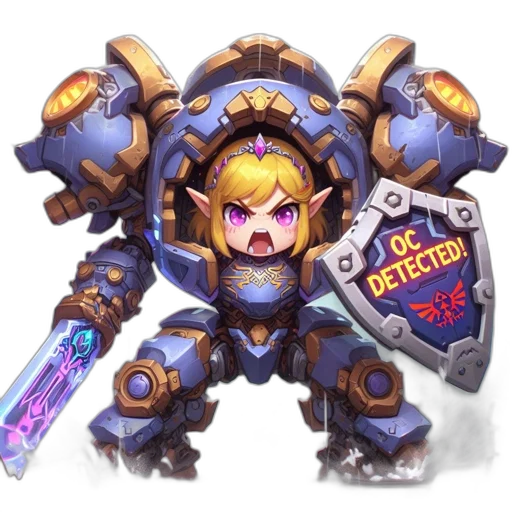 weapon, robot, sword, crown transparent PNG cut-out
