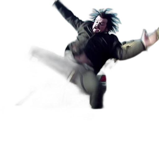 jacket, creature, hair, staff transparent PNG cut-out