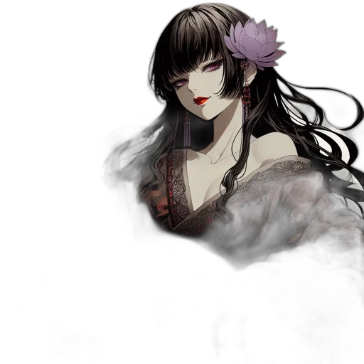 flower, mask, fantasy art, concept art transparent PNG cut-out