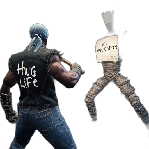 jacket, weapon, robot, creature transparent PNG cut-out
