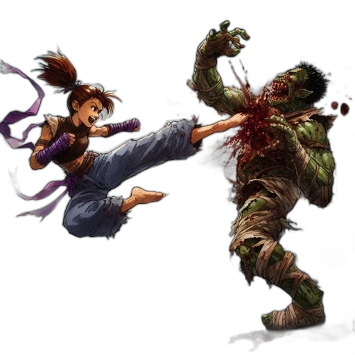 concept art, comic book art, fantasy art, pixel art transparent PNG cut-out